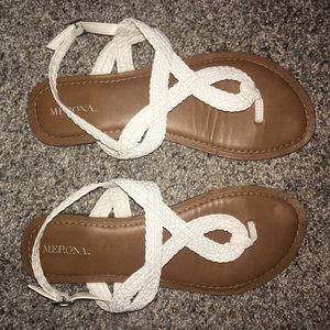 White Merona sandals